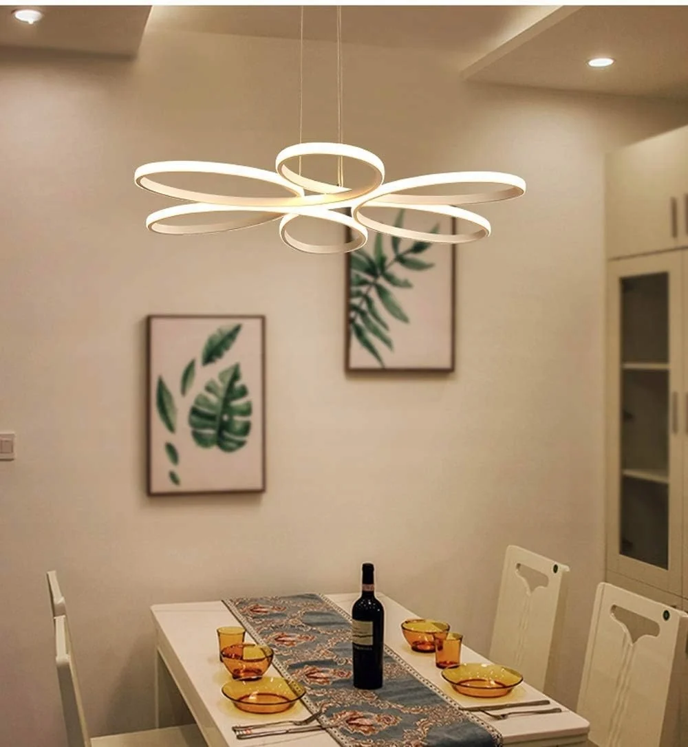 Moderne Pendelleuchte 36W – LED Deckenleuchte Dimmbare Hängelampe mit Fernbedienung für Esszimmer und Wohnzimmer – Bild 3