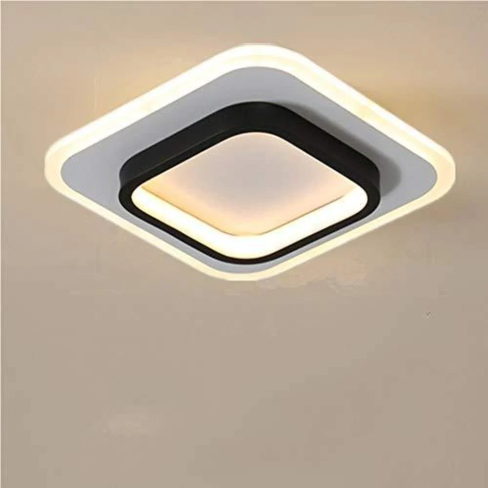 LED-Deckenleuchten, 21 W, quadratische Deckenleuchten, 3500 K Deckenlampe für Badezimmer, Wohnzimmer, Schlafzimmer, Küche, Flur (Warmweiß)