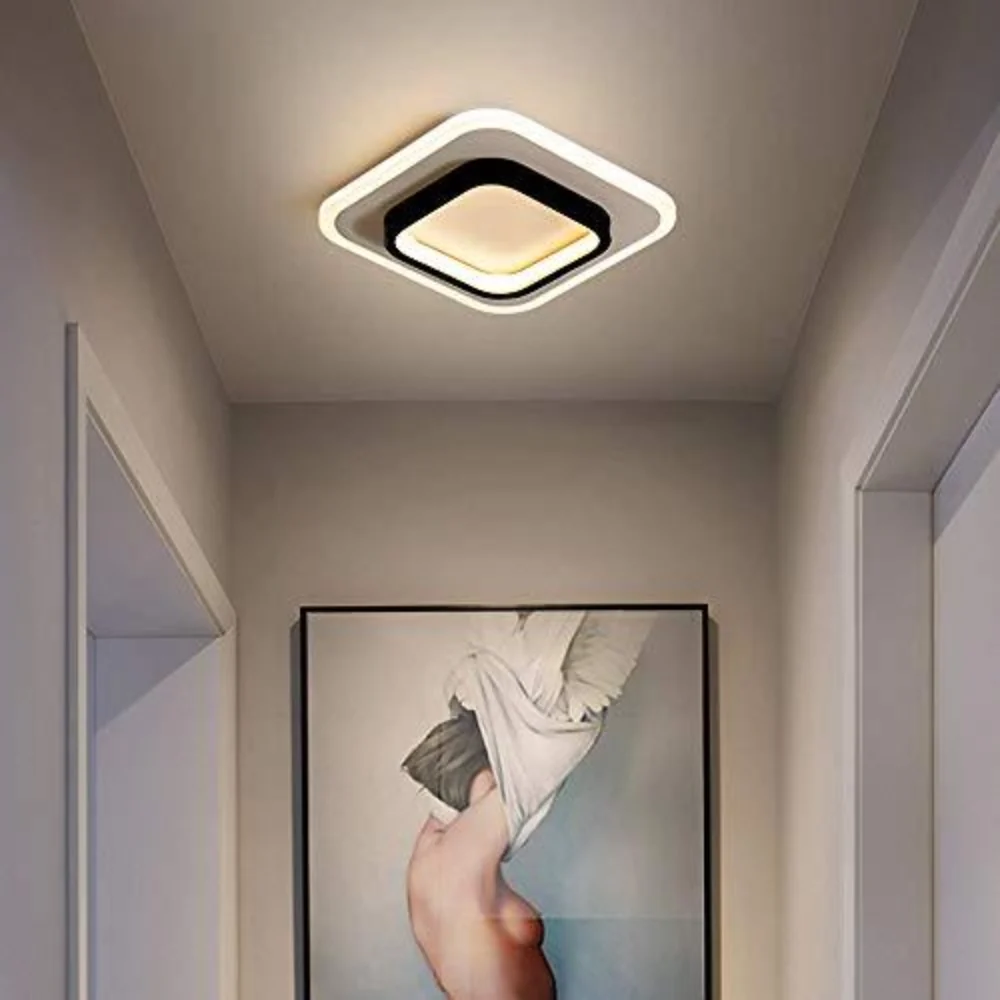 LED-Deckenleuchten, 21 W, quadratische Deckenleuchten, 3500 K Deckenlampe für Badezimmer, Wohnzimmer, Schlafzimmer, Küche, Flur (Warmweiß) – Bild 4
