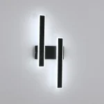 Moderne LED-Wandleuchte, Wandleuchte, Kaltweiß 6000 K, für Schlafzimmer, Wohnzimmer, Flur, Eingangsbereich, Schwarz