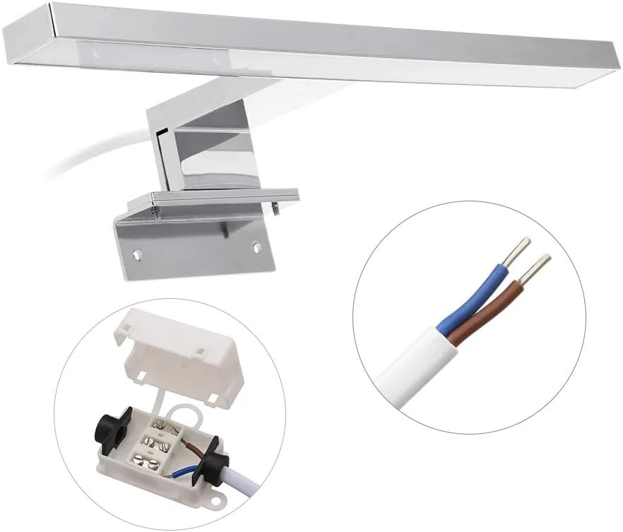 LED-Spiegel Badezimmer, Schlafzimmer, Küchenschrank, moderne Innenbeleuchtung, wasserdicht IP44, Chrom, 4000K neutrales Licht [Energieklasse – Bild 5