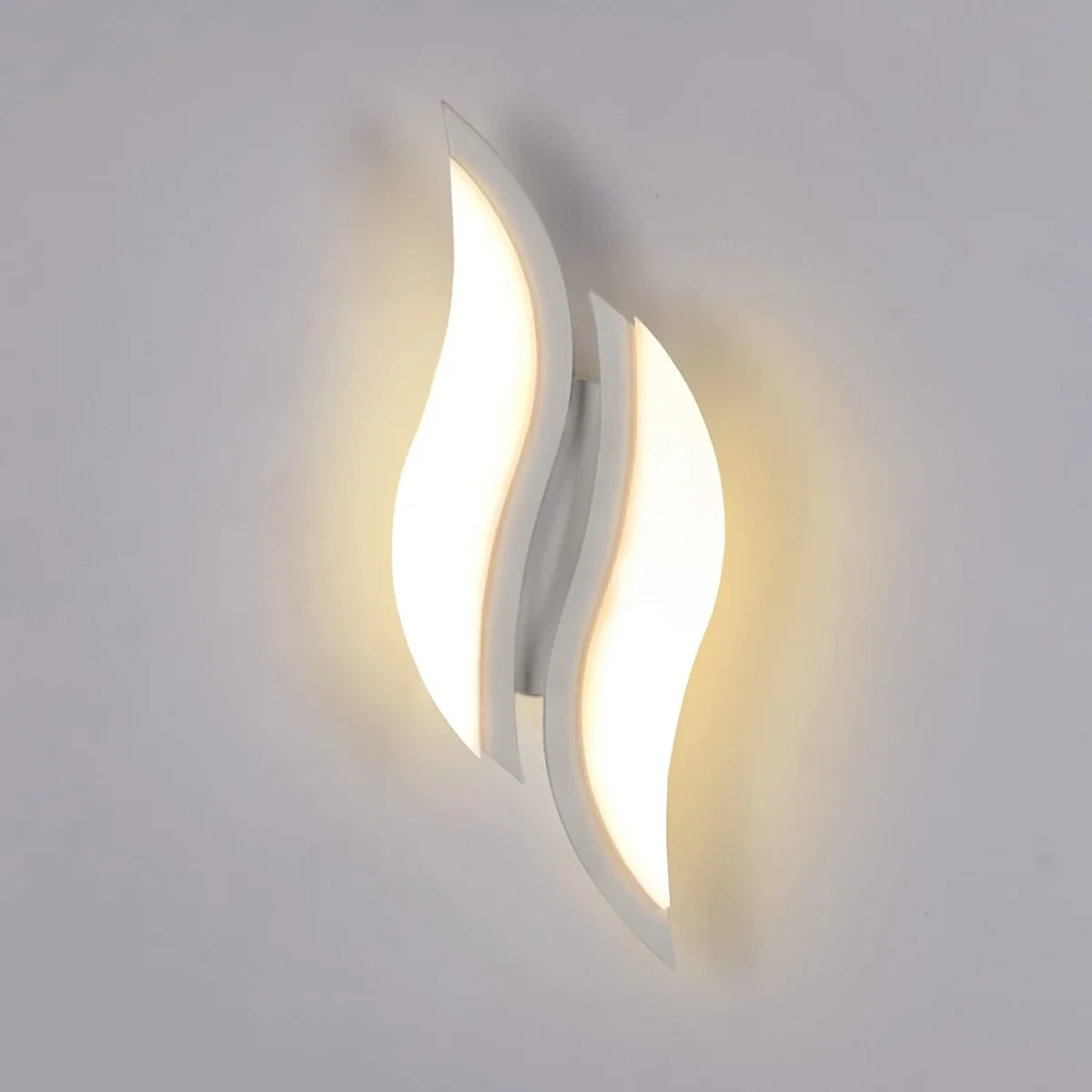 LED-Innenwandleuchte, moderne Wandleuchte 20 W, 2300 lm, Acryl-Beleuchtung, Wandleuchte für Wohnzimmer, Schlafzimmer, Treppenhaus, 3000 K warmweißes Licht, weiße Farbe – Bild 2
