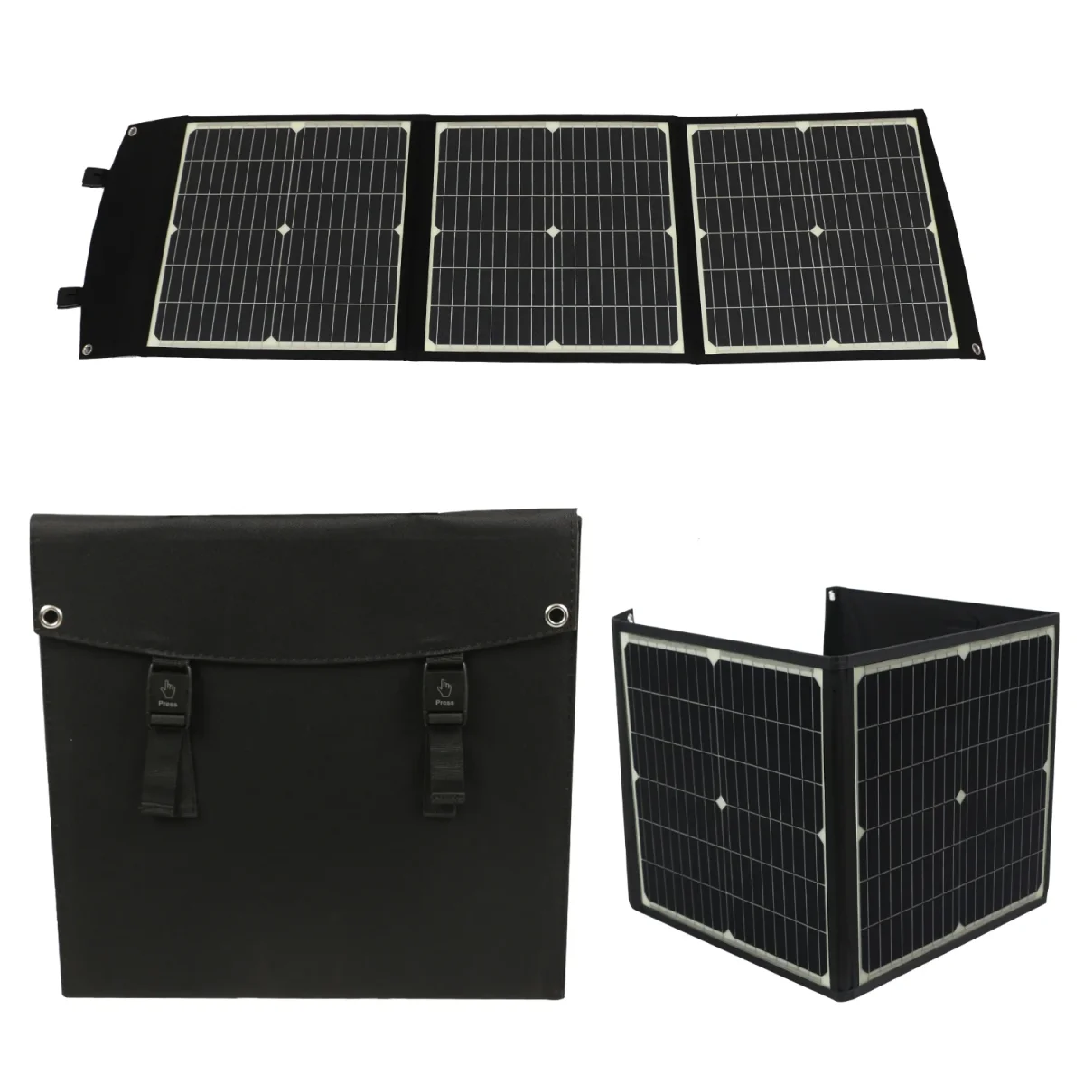 Faltbares tragbares Solarpanel, schnelles Aufladen, Solar-Ladegerät, Powerbank für Handy, Wohnmobil, Outdoor-Uhren, DC + USB, 20 V, 75 W – Bild 6