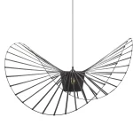 Eisenhut-Kronleuchter (D100 x 58 cm, schwarz, E27-Fassung, Glühbirne nicht im Lieferumfang enthalten)