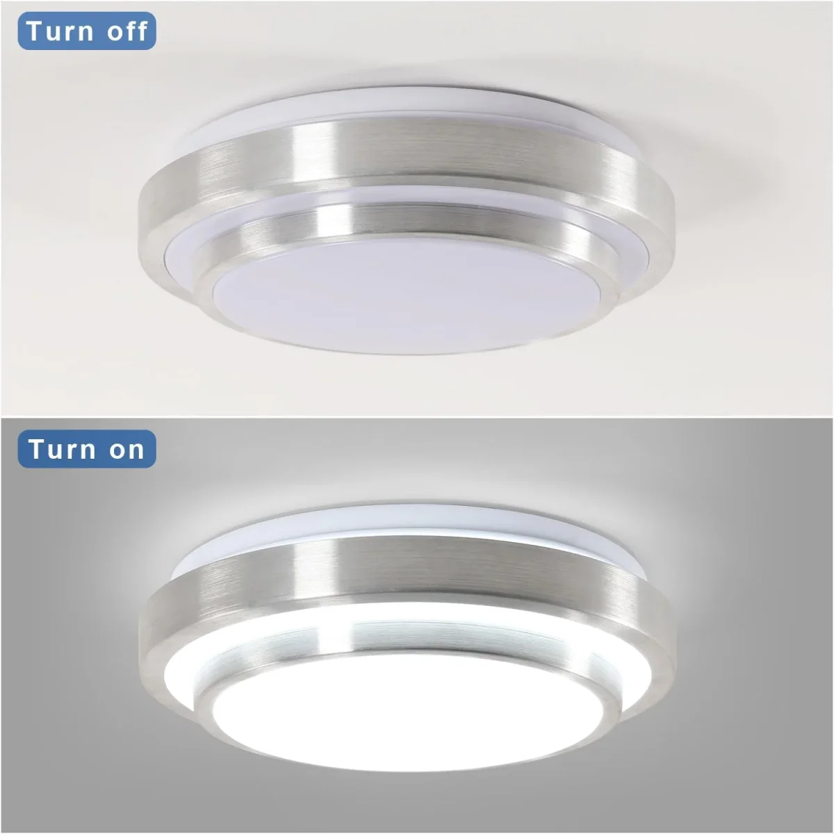 Moderne LED-Deckenleuchte, Kaltweiß, 6000 K, runde Deckenlampe, 28 W, für Wohnzimmer, Schlafzimmer, Esszimmer, Büro – Bild 6
