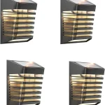 4 Stück Solar-Wandleuchte, LED-Wandleuchte für den Außenbereich, für Hof, Garten, Korridor, Terrasse, nahe Wand, Weg, Terrasse, Villa
