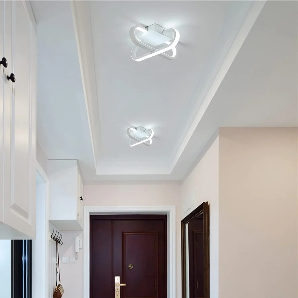 Dimmbare LED-Deckenleuchte, 18 W, Persönlichkeit, LED-Deckenleuchte, 3 Farbtemperaturen, 3000 K/6000 K/4000 K, Deckenleuchte, LED-Deckenleuchte für Wohnzimmer, Schlafzimmer, Küche, Flur, Eingangsbereiche – Bild 7