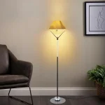 Moderne Stehleuchte, minimalistisch, grau, höhenverstellbare Stehleuchte mit Schalter, 3 m Netzkabel, E27-Lampe für Wohnzimmer, Schlafzimmer, Lesezimmer (Leuchtmittel nicht im Lieferumfang enthalten).