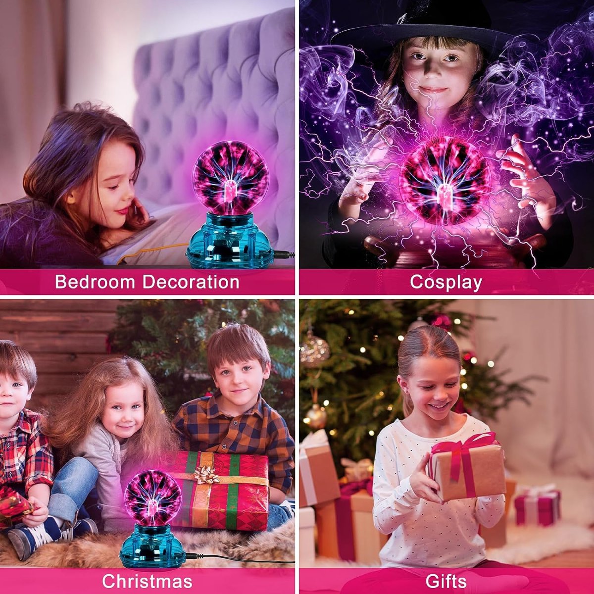 3-Zoll-Plasma-Ball-Spielzeug, Geschenk, magischer Ball, leuchtender Touch-Ball, empfindlicher USB-Touch-Ball, Spielzeug, Blitzball, Kristallkugel, Licht für Kinder, Geschenke – Bild 6