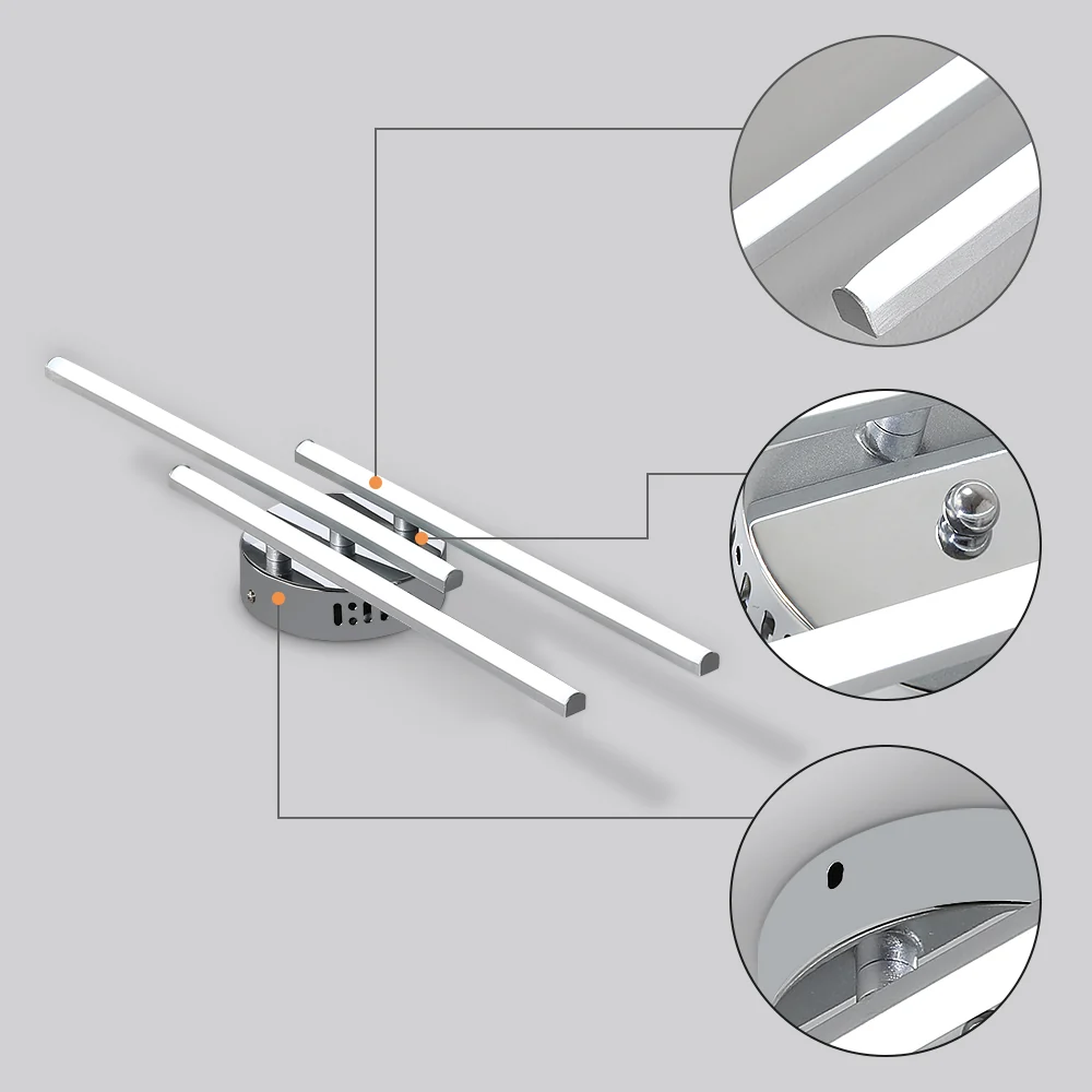 Moderne LED-Deckenleuchte, Deckenlampe, 18 W, integrierte LEDs für Wohnzimmer oder Küche, 230 V, IP20, 6000 K (kaltweiß) – Bild 7