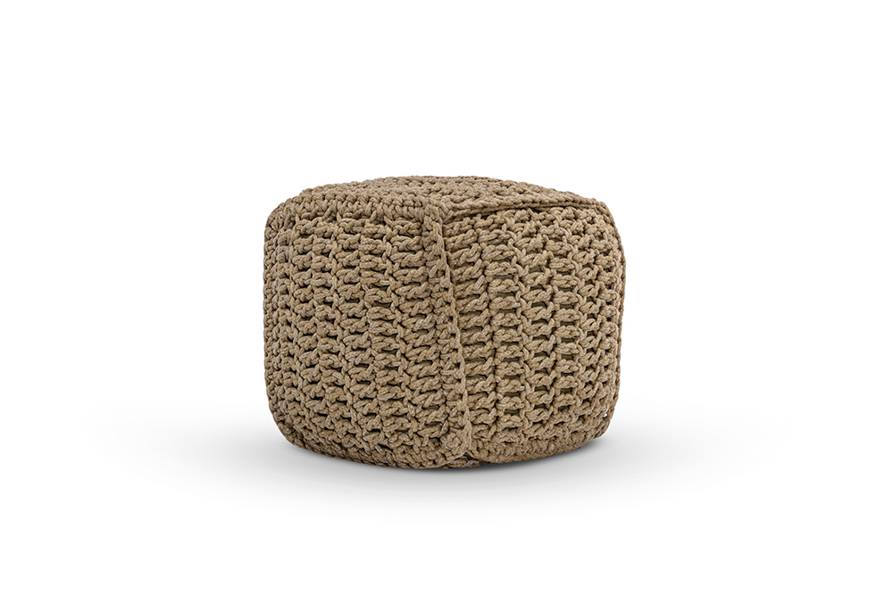 Mykonos Strick Pouf – Bild 3