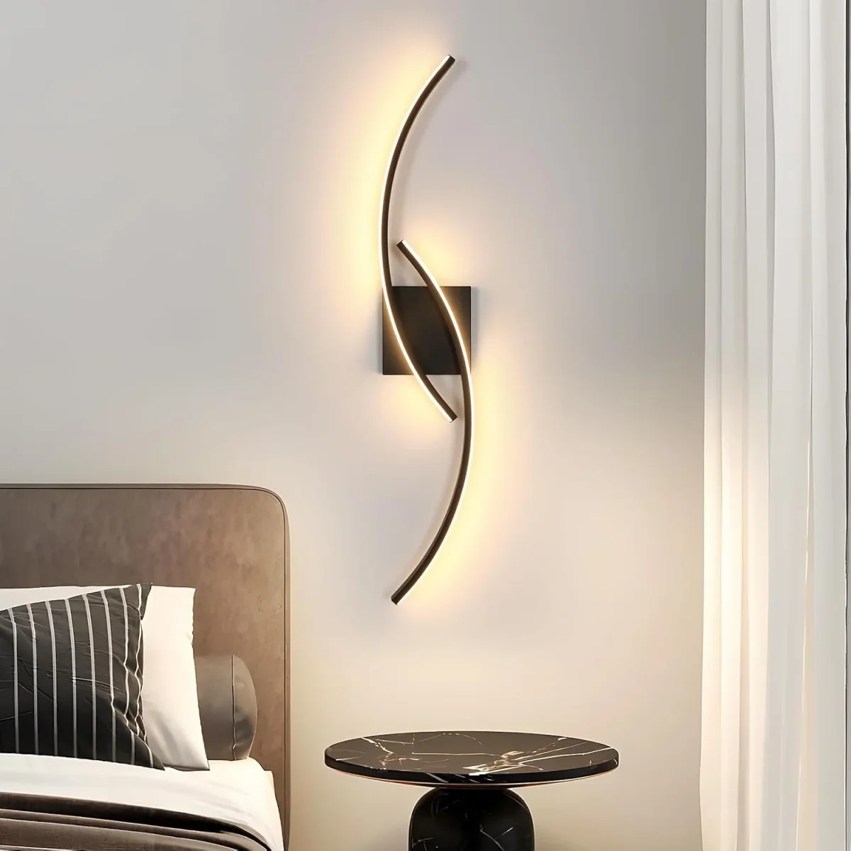 Kreative LED-Wandlampe Innen 27W Schwarz