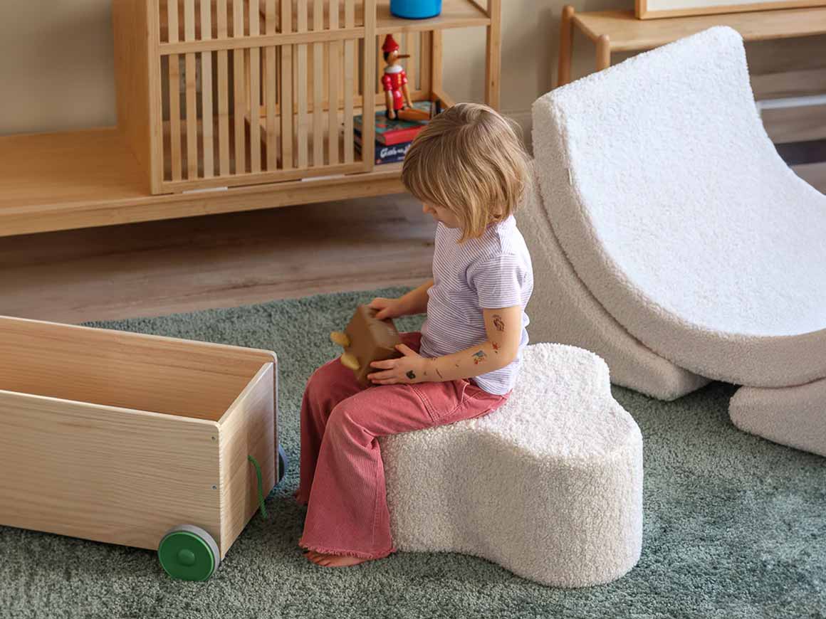 Sitzpuff Cremeweißer Cloud