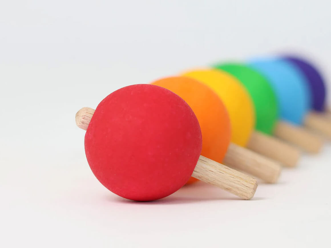 Regenbogen Kreisel, 6 Stück – Bild 8
