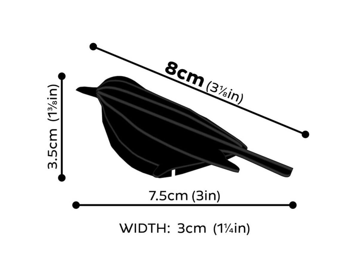 Lovi Bird 8 cm, natural – Bild 4