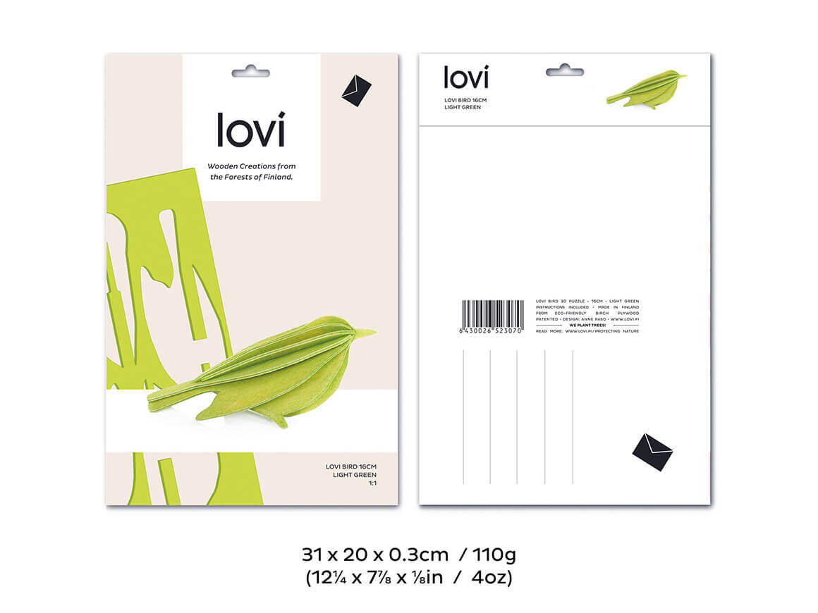 Lovi Bird 8 cm, natural – Bild 5