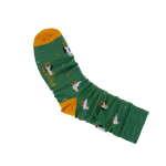 Merinowolle-Socken: Möwen grün