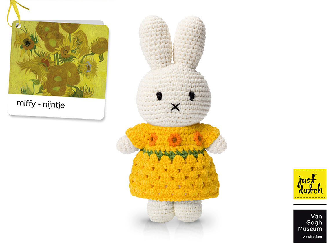 MIFFY Kuschelhase – im neuen van Gogh Sonnenblumenkleid