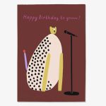 Postkarte „Geburtstag Leopard“