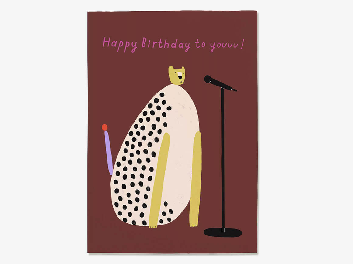 Postkarte „Geburtstag Leopard“