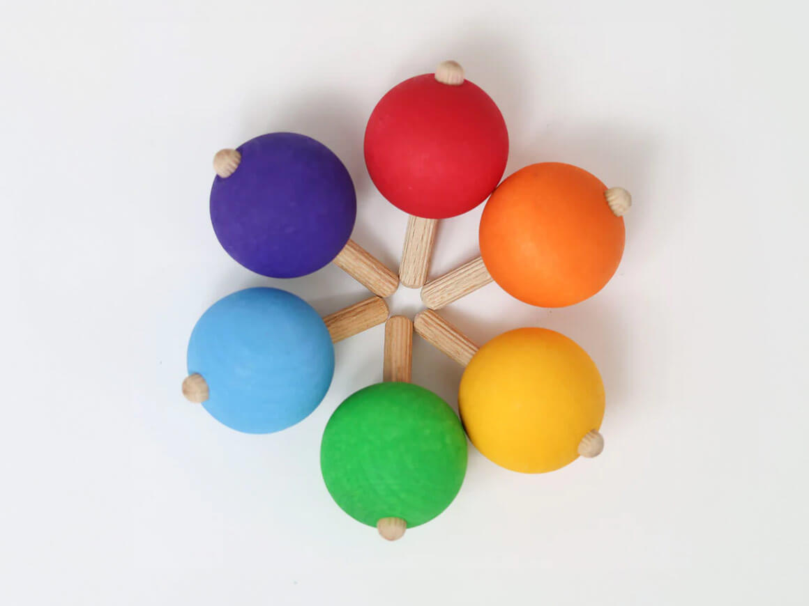 Regenbogen Kreisel, 6 Stück – Bild 5
