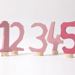 Rosa Zahlenstecker Set 1-5