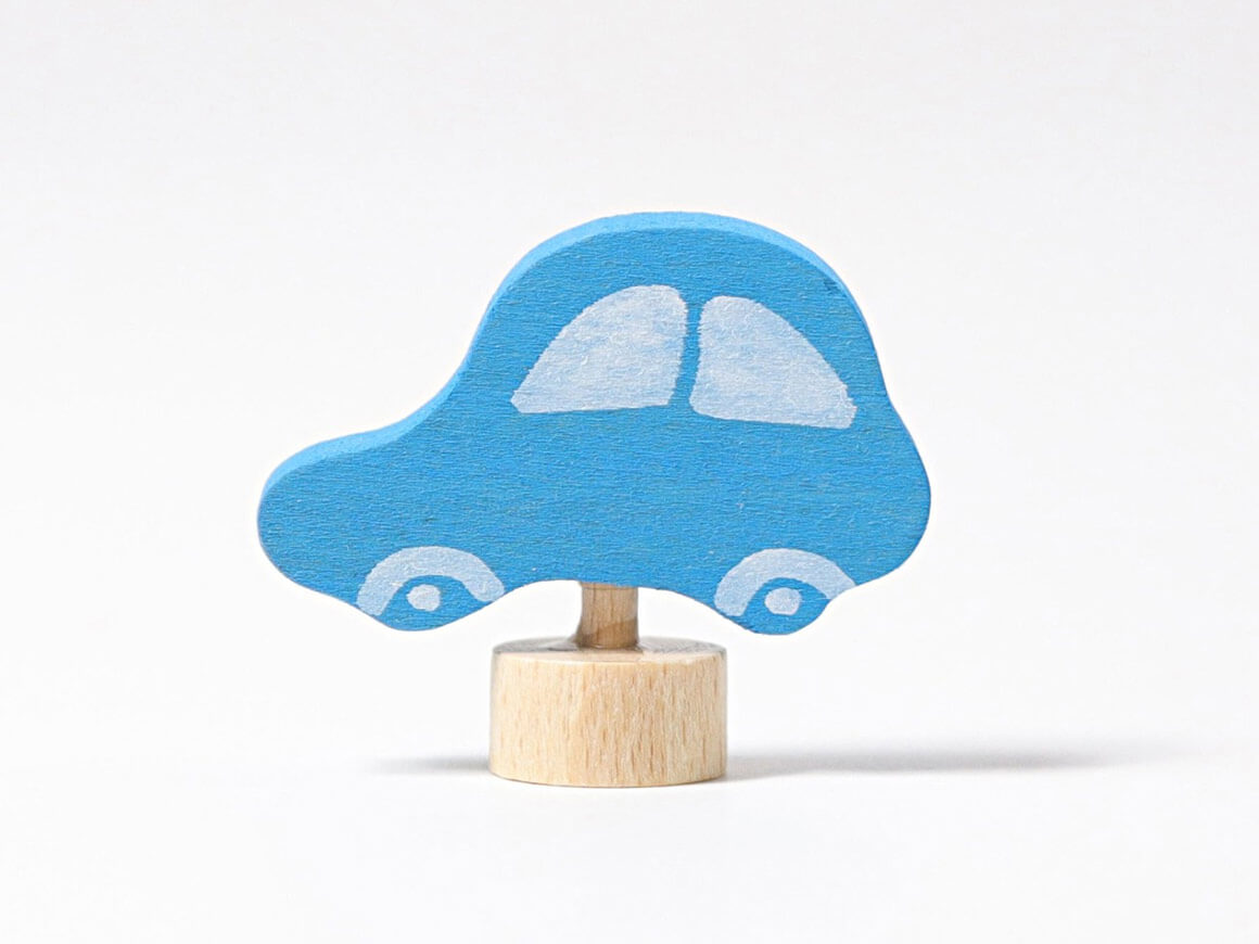 Steckfigur Blaues Auto