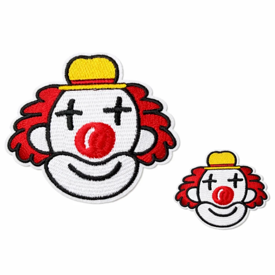 Bügelbild Patch Kölner Clown Gesicht 2Stk.