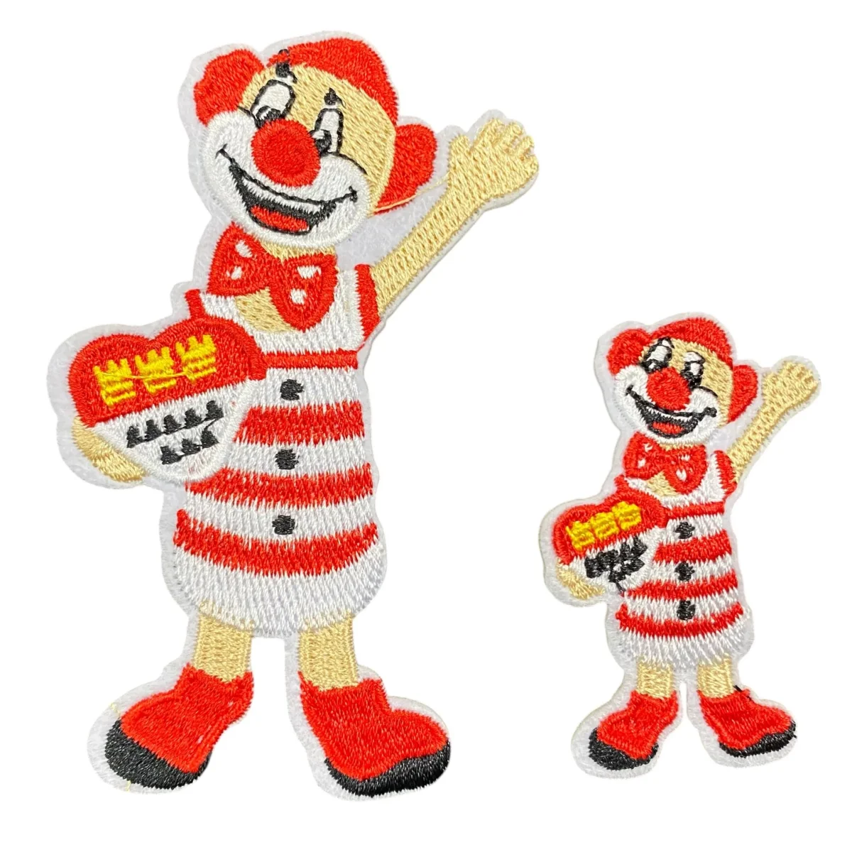 Bügelbild Patch Kölner Karneval Clown mit Herz 2Stk.
