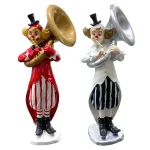 Karneval Clown Dekofigur Musiker mit Tuba 24 cm