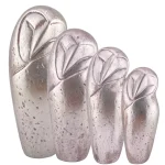 Fabriano Tierwelt Keramik Dekofigur Eulen Silber 12 cm 16 cm 20 cm 25 cm