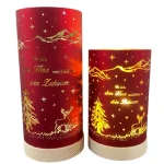 Formano LED Dekolicht Glas Rot mit Motiv & Spruch "Wo sich dein Herz wohlfühlt" 15 cm 20 cm