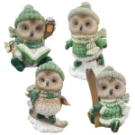 Formano Deko Wintereule Figur mit Buch/Ski (11 cm) oder Schlittschuhe/Snowboard (15 cm)