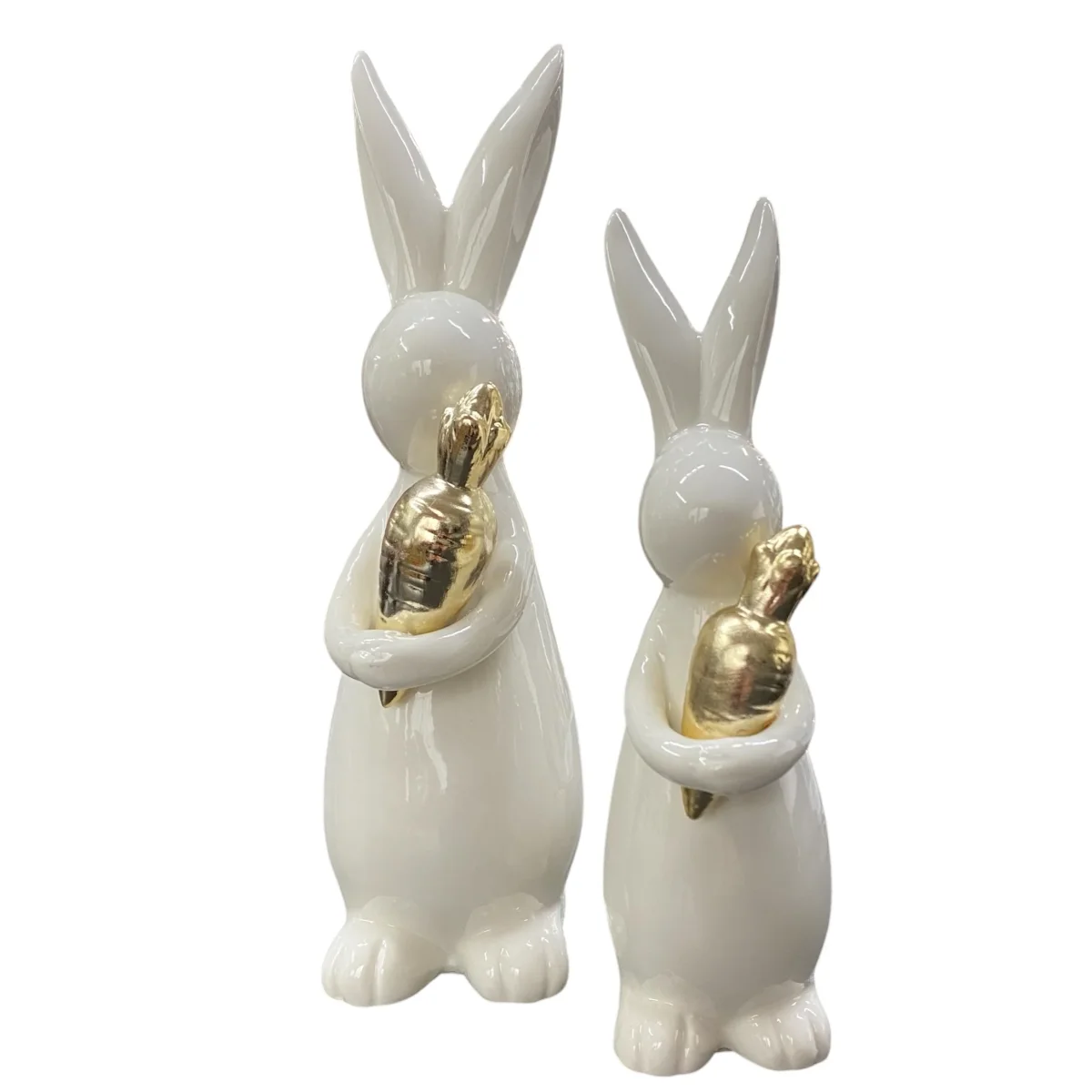 Formano Osterdeko Keramik Osterhase Goldene Möhre 20 cm 24 cm