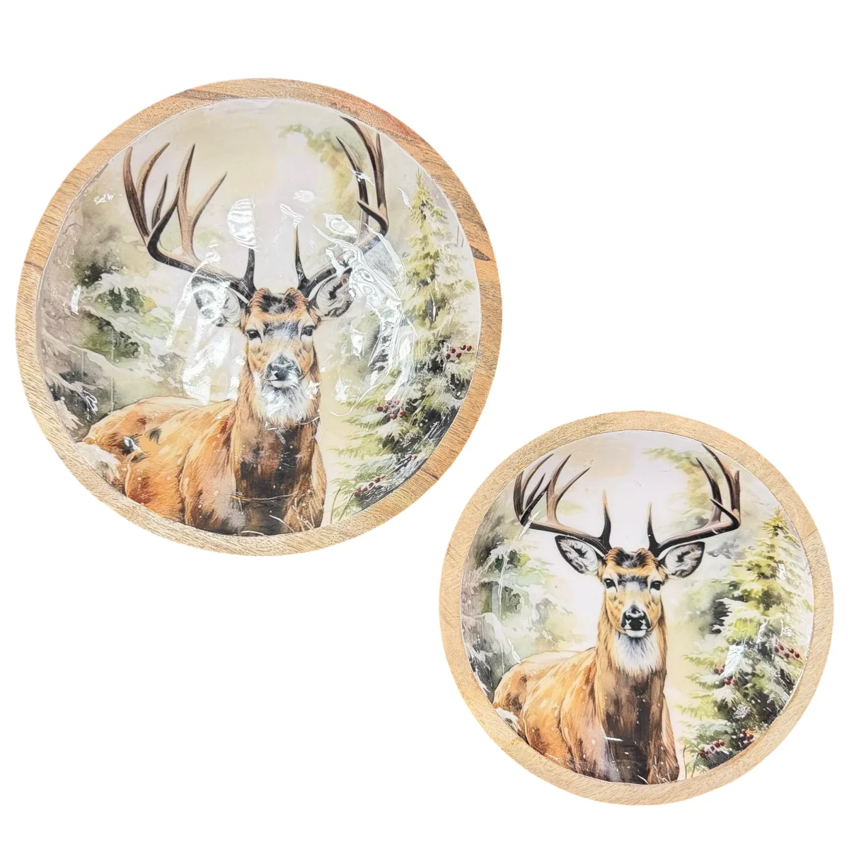 Formano Weihnachtliches Schale mit Hirsch 20 cm 24 cm