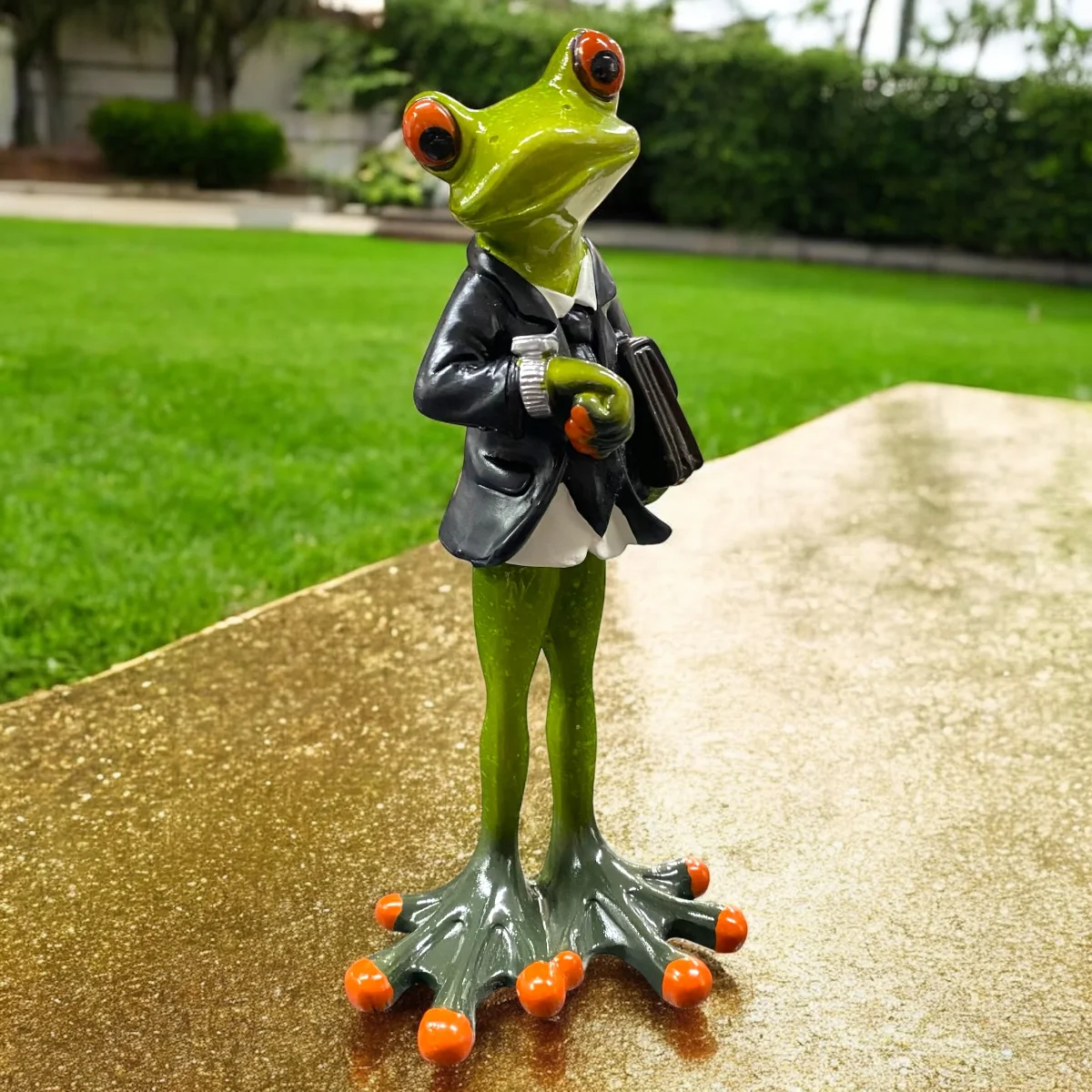 Formano Froschhausen Dekofigur Frosch Manager Projektleiter – Bild 4