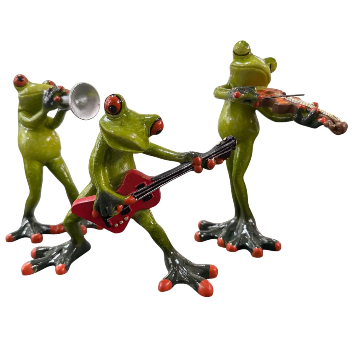 Formano Froschhausen Dekofigur Frosch Musiker Gitarre Trompete Geige – Bild 2