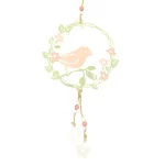 Formano Dekoration zum Aufhängen Kreis mit Vogel 35 cm