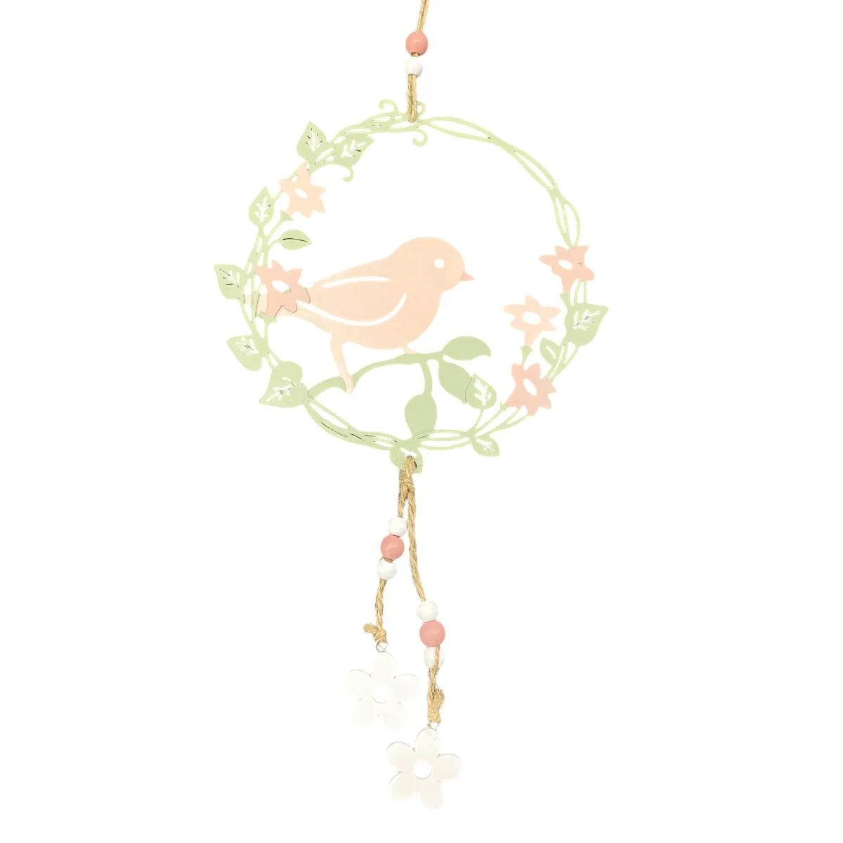Formano Dekoration zum Aufhängen Kreis mit Vogel 35 cm