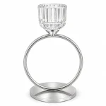 Formano Deko Stabkerzenhalter Metall mit Glas 14,5 cm