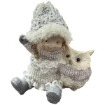Formano Deko Winterkind Mädchen mit Eule 12 cm