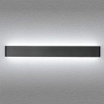 Moderne LED-Wandleuchte aus Aluminiummetall Schwarz, 91 cm, Beleuchtung, weißes Licht, 30 W, für Wohnzimmer