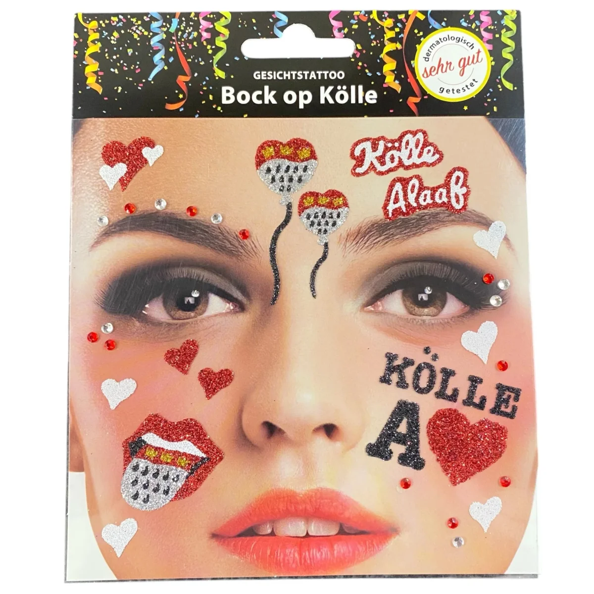 Karneval Sticker Gesicht Köln Karneval "Bock op Kölle"