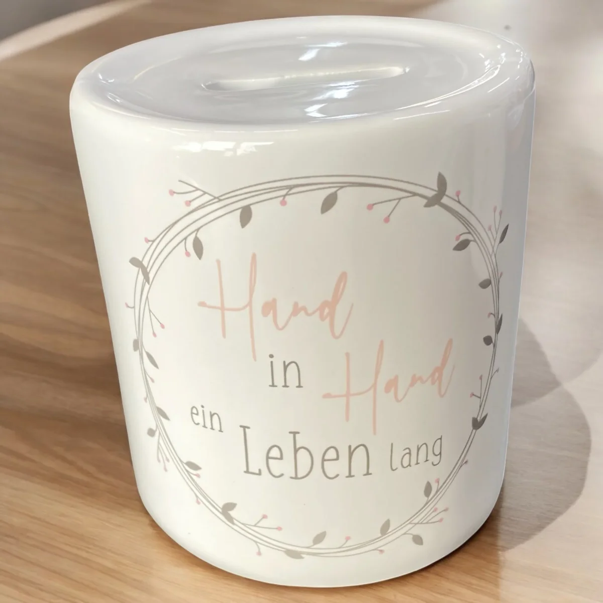 Gilde Hochzeitsgeschenk Deko Spardose Keramik 9,5 cm – Bild 4