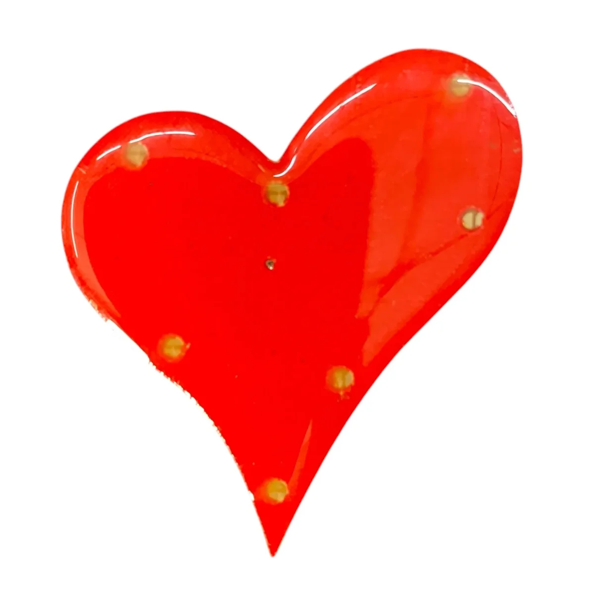 Karneval Ansteckbutton Karnevalspins Blinky Herz Rot 4,5 cm