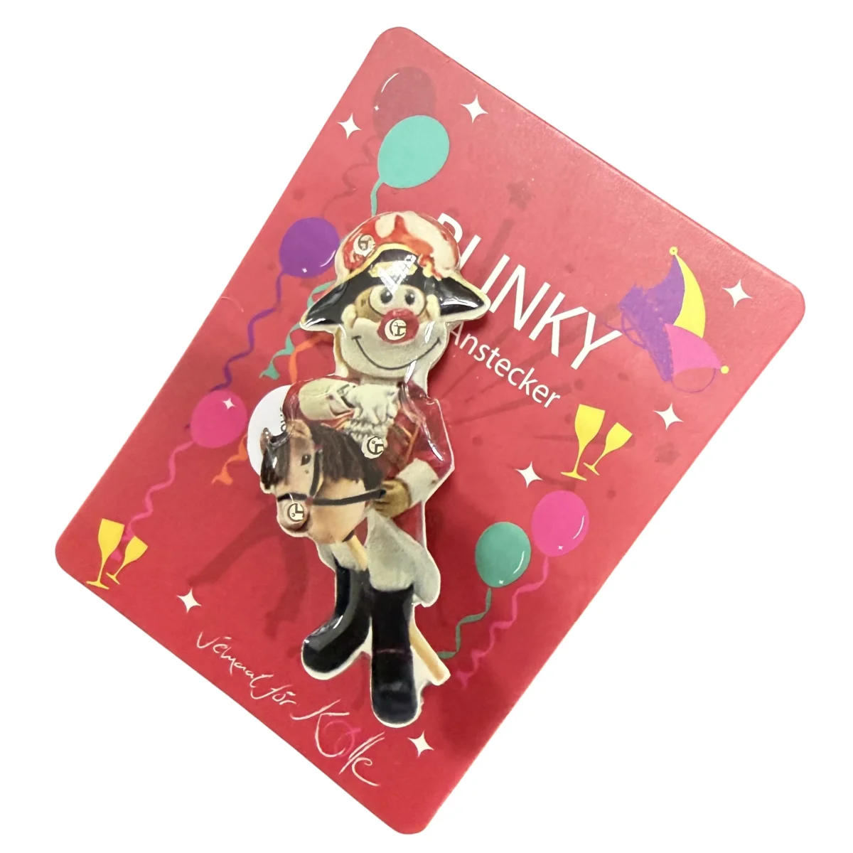 Schmitzens Clown Ansteckbutton Karnevalspin Blinky Reiterkorp 5,5 cm