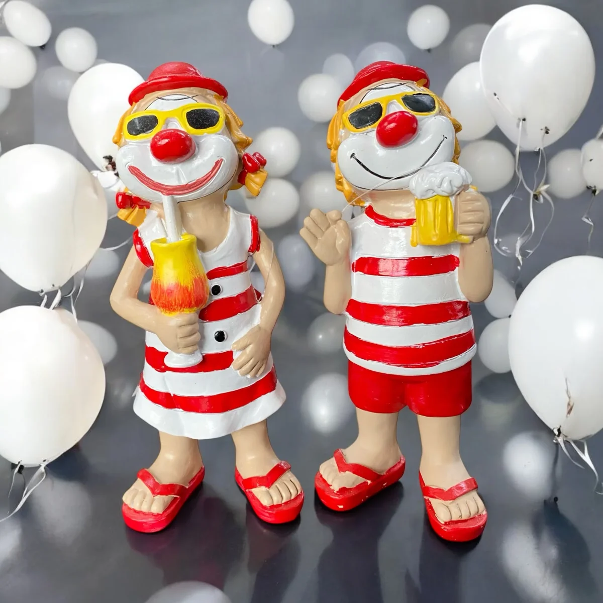 Schmitzens Karneval Deko Clown Karneval Herr Frau Schmitz Mallorca 20 cm – Bild 5