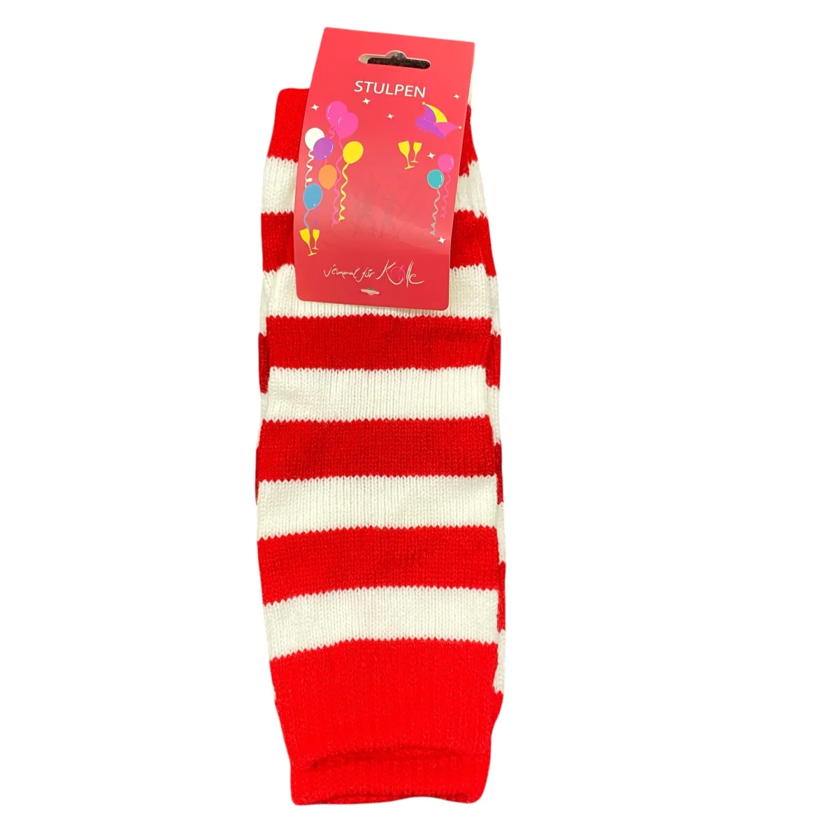 Stulpen Rot Weiß Armstulpen Kniestrümpfe One-Size