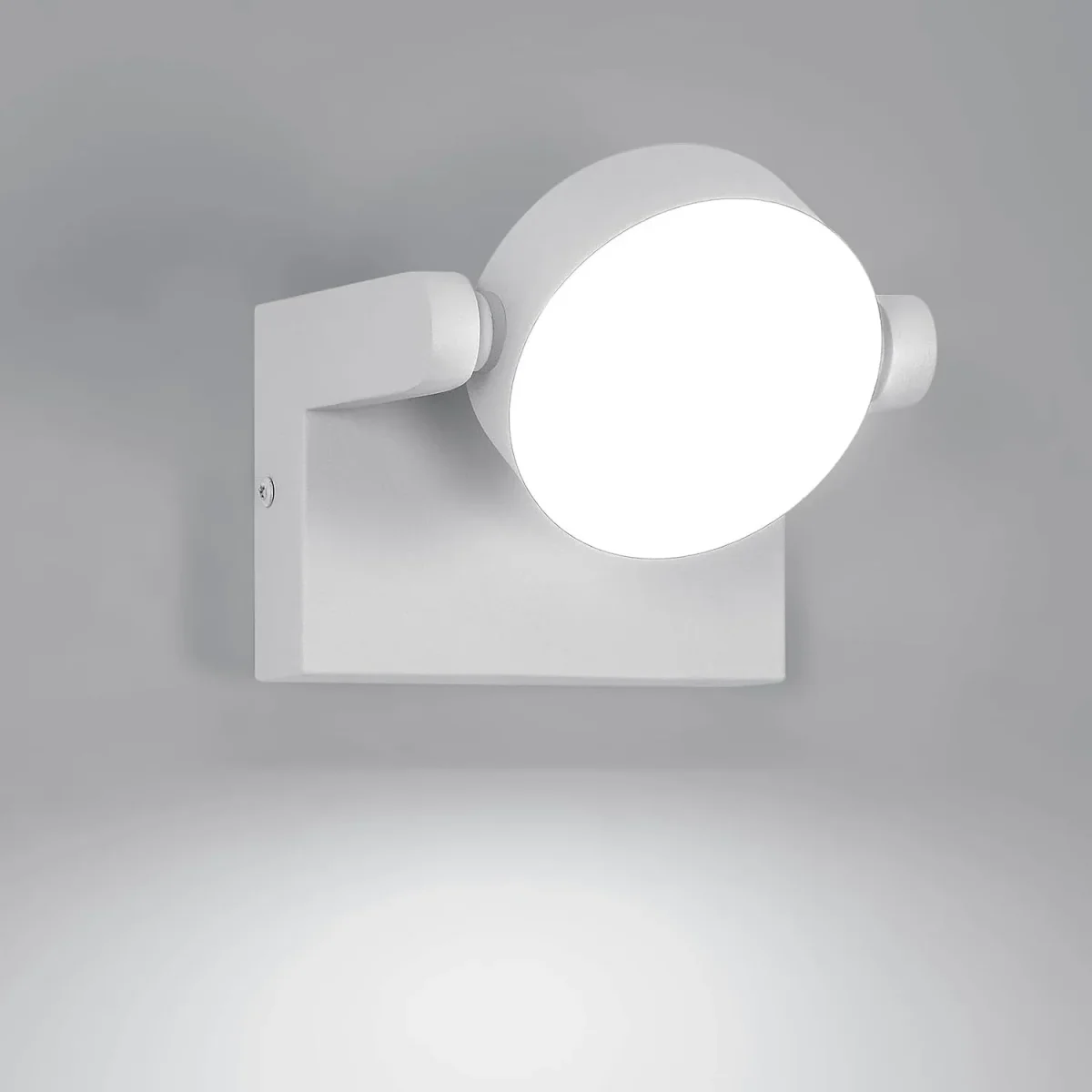 LED-Wandleuchte für den Außenbereich, 20 W, 2250 lm, Innenwandleuchte, IP65 wasserdicht, um 360° drehbare Wandbeleuchtung (6500 K Kaltweiß, Weiß)