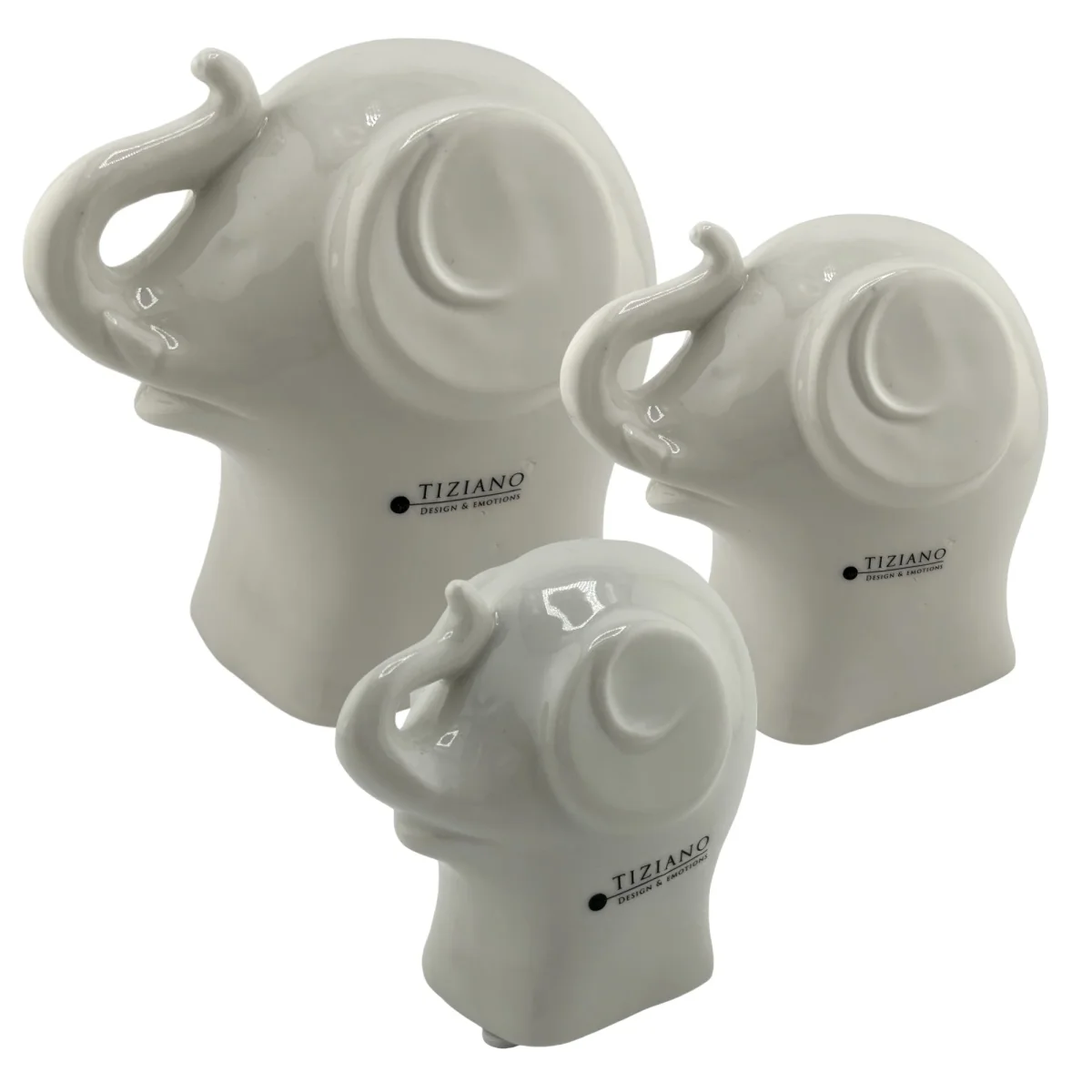 Tiziano Keramik Deko Elefant Ambo 6 cm 9 cm 12 cm
